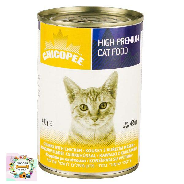 کنسرو گربه چیکوپی با طعم مرغ _400گرم