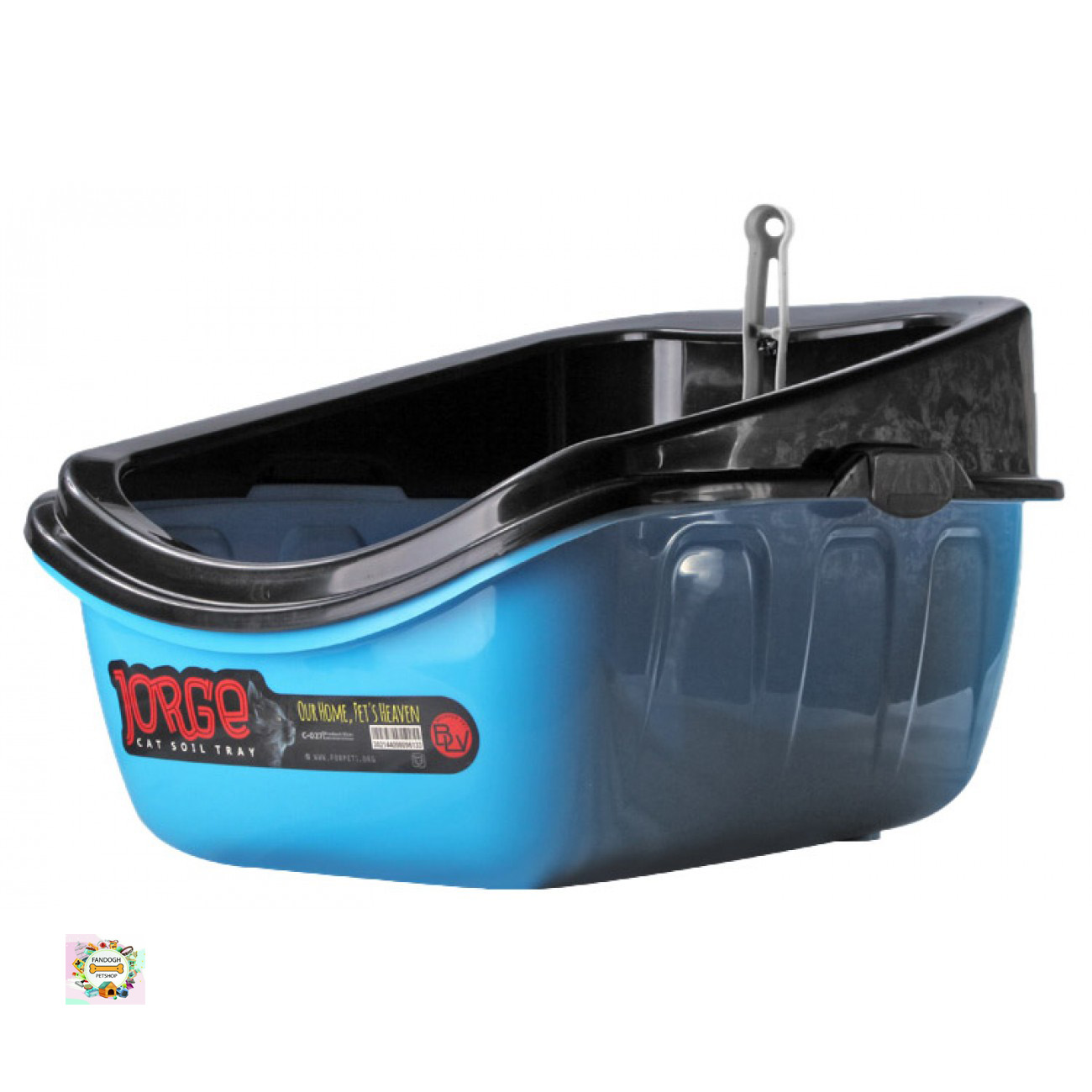 ظرف خاک لبه دار گربه به همراه بیلچه جورج